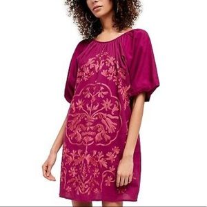 NWT Free People Fiona Embroidered Mini Dress